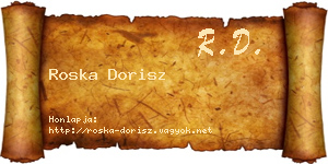 Roska Dorisz névjegykártya